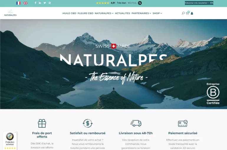 naturalpes cbd website image